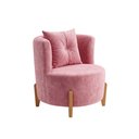 Ver imagem 5 de Kit 2 Poltronas Orgânica Curva Luna Veludo Rosa - Montanaris Decor