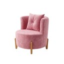Ver imagem 6 de Kit 2 Poltronas Orgânica Curva Luna Veludo Rosa - Montanaris Decor