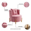 Ver imagem 7 de Kit 2 Poltronas Orgânica Curva Luna Veludo Rosa - Montanaris Decor