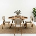 Ver imagem 1 de Conjunto de 02 Cadeiras para Mesa de Jantar Bege