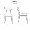 Ver imagem 3 de Conjunto de 02 Cadeiras para Mesa de Jantar Bege