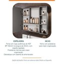 Ver imagem 3 de Conjunto para Banheiro Bancada em Porcelanato com Cuba Esculpida, Armário e Espelheira Ripy 80cm Cinza