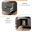 Ver imagem 7 de Conjunto para Banheiro Bancada em Porcelanato com Cuba Esculpida, Armário e Espelheira Ripy 80cm Cinza