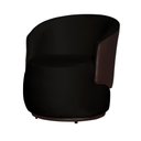 Ver imagem 2 de Poltrona Organica Beatriz Veludo Preto C/ Composê Corano Marrom - Lm Decor