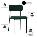 Ver imagem 4 de Kit 04 Cadeiras Estofadas para Sala de Jantar Melina L02 Bouclê Verde - Lyam Decor