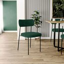 Ver imagem 2 de Kit 04 Cadeiras Estofadas para Sala de Jantar Melina L02 Bouclê Verde - Lyam Decor