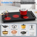 Ver imagem 5 de Vbgk Cooktop Elétrico 36 Polegadas 8000w com 5 Queimadores e Trava de Segurança