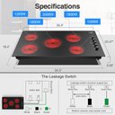Ver imagem 6 de Vbgk Cooktop Elétrico 36 Polegadas 8000w com 5 Queimadores e Trava de Segurança