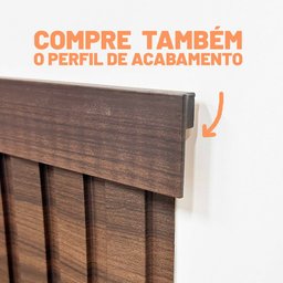 Painel Ripado Compacto 01 Unid. 90x25cm Larg. Talatto Painéis Imbuia - 4