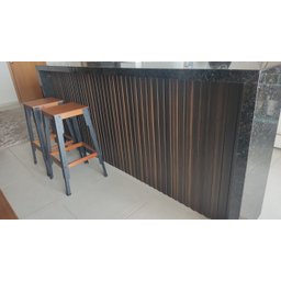 Painel Ripado Compacto 01 Unid. 90x25cm Larg. Talatto Painéis Imbuia - 3