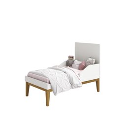 Quarto de bebê Elfe com guarda-roupa 4 portas, cômoda com porta e berço minicama Noah Branco/Savana  - 5