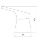 Ver imagem 2 de Kit 3 Acabamentos para Registro C 70 1/2, 3/4 e 1 Meber Metais Cinza/Cromado