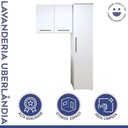 Ver imagem 5 de Lavanderia Modulada Uberlândia 1 Armário Multiuso e Armário Aéreo Branco Kaiki Móveis