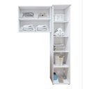 Ver imagem 3 de Lavanderia Modulada Uberlândia 1 Armário Multiuso e Armário Aéreo Branco Kaiki Móveis