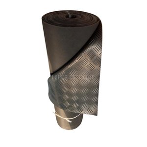 Piso de Borracha Antiderrapante Xadrez 3mm 1,0m X 2m Elite