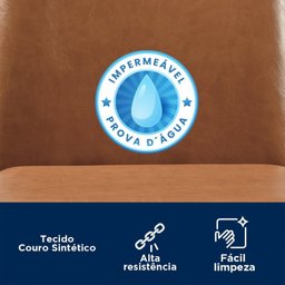 Kit 2 Banquetas Madeira Maciça Couro Sintético Napoles - 8