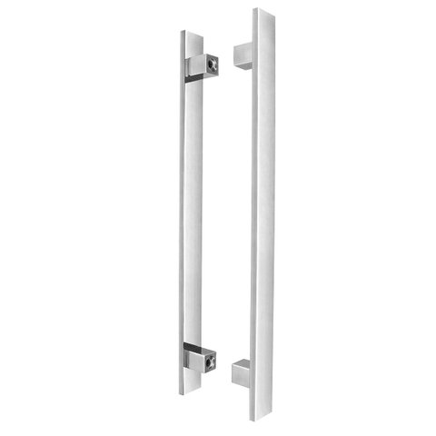 Puxador Porta de Madeira ou Vidro 2,5cm x 1cm Alumínio - Cromado Loja da Indústria 200mm x 140mm