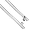 Ver imagem 2 de Puxador Porta de Madeira ou Vidro 2,5cm x 1cm Alumínio - Cromado Loja da Indústria 200mm x 140mm