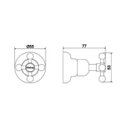 Ver imagem 3 de Kit 3 Acabamentos para Registro Meber C 21 1/2" 3/4" 1" Cinza/Cromado