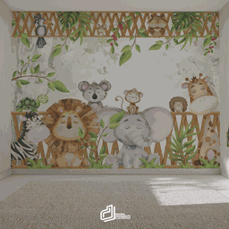 Painel Safari Aquarela-md01 - 1
