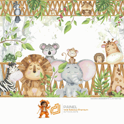 Painel Safari Aquarela-md01 - 2