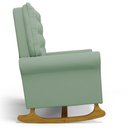 Ver imagem 6 de Poltrona de Amamentação e Descanso Base Madeira Balanço Brenda G05 Veludo Verde - Mpozenato