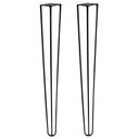 Ver imagem 1 de Kit 2 Pés de Metal 60 CM Hairpin Legs Mesa de Canto Aparador Preto