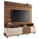 Ver imagem 1 de Estante Home Theater Bold Castanho/off White para Tv até 65” - Hb Móveis