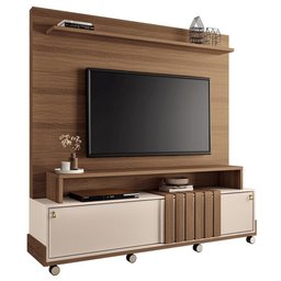 Estante Home Theater Bold Castanho/off White para Tv até 65” - Hb Móveis - 1 Estante Home Theater Bold Castanho/off White para Tv até 65” - Hb Móveis - 1