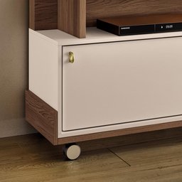 Estante Home Theater Bold Castanho/off White para Tv até 65” - Hb Móveis - 4 Estante Home Theater Bold Castanho/off White para Tv até 65” - Hb Móveis - 4