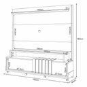 Ver imagem 6 de Estante Home Theater Bold Castanho/off White para Tv até 65” - Hb Móveis