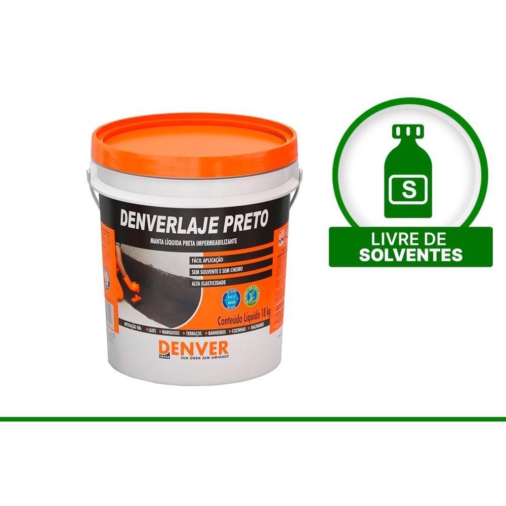 Manta Liquida Asfaltica Denverlaje 3,6lt Cor: Preto 10145047 Denver - 4