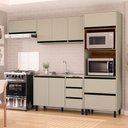 Ver imagem 1 de Cozinha Completa Koya 8 Portas 4 Gavetas 40250029 Verde Oliva - Politorno