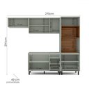 Ver imagem 4 de Cozinha Completa Koya 8 Portas 4 Gavetas 40250029 Verde Oliva - Politorno