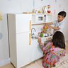 Kit Cozinha Infantil de Madeira com Geladeira - Branco - 4