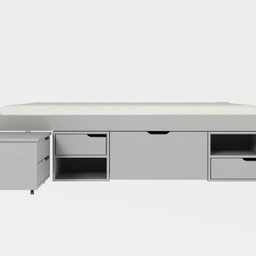 Cama Solteiro Madeira Maciça com 3 Gavetas e 1 Mesa de Cabeceira Charme - 4 Cama Solteiro Madeira Maciça com 3 Gavetas e 1 Mesa de Cabeceira Charme - 4