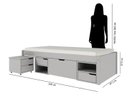 Ver imagem 7 de Cama Solteiro Madeira Maciça com 3 Gavetas e 1 Mesa de Cabeceira Charme