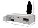 Ver imagem 4 de Cama Solteiro Madeira Maciça com 3 Gavetas e 1 Mesa de Cabeceira Charme