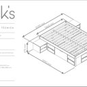 Ver imagem 5 de Cama Casal Multifuncional Madeira Maciça 6 Gavetas Charme