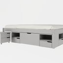 Ver imagem 2 de Cama Casal Multifuncional Madeira Maciça 6 Gavetas Charme