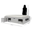 Ver imagem 4 de Cama Casal Multifuncional Madeira Maciça 6 Gavetas Charme