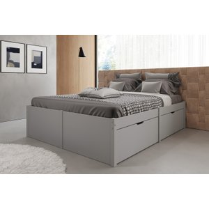 Cama Casal 4 Gavetas Madeira Maciça Beauty Espresso Móveis