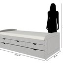 Ver imagem 3 de Bicama Solteiro 3 Gavetas em Madeira Maciça Ulli