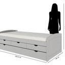 Ver imagem 4 de Bicama Solteiro 3 Gavetas em Madeira Maciça Ulli