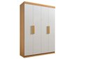 Ver imagem 1 de Guarda Roupa Solteiro 4 Portas 3 Gavetas - Colibri-cinamomo/off White - Móveis D'doro