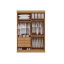 Ver imagem 2 de Guarda Roupa Solteiro 4 Portas 3 Gavetas - Colibri-cinamomo/off White - Móveis D'doro