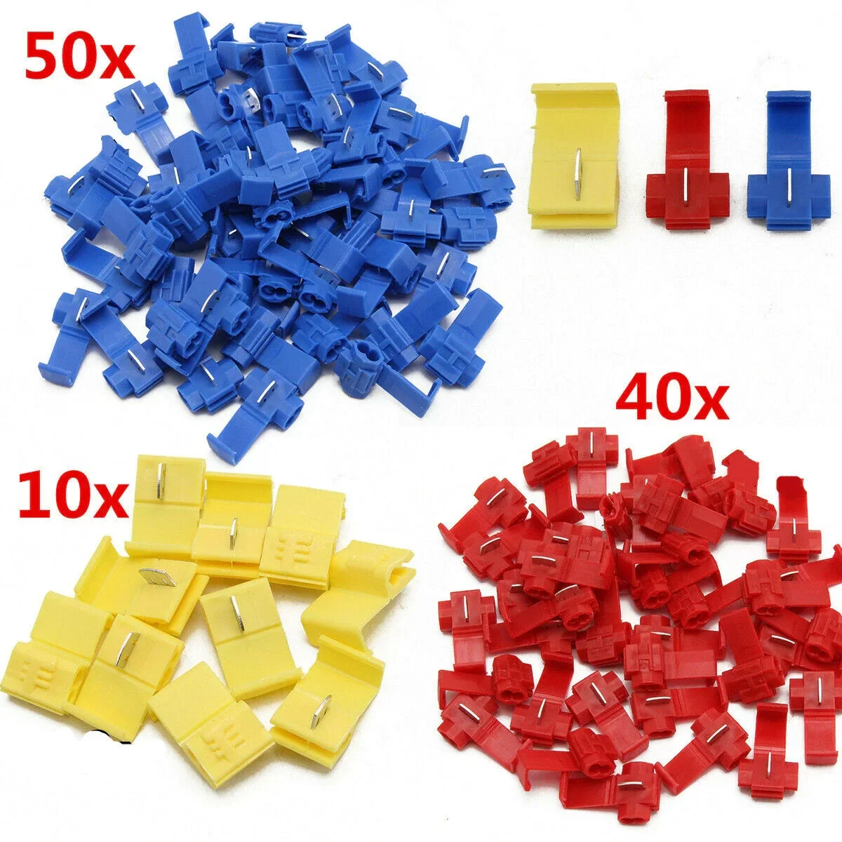 Kit 100 Conector Elétrico Derivação Emenda Cabo Fios Taplink - 2