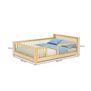 Ver imagem 3 de Cama Infantil Casal Montessoriano Wave com Rattan Casatema MadeiraOriginals