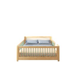 Cama Infantil Casal Montessoriano Wave com Rattan Casatema - 9