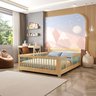 Cama Infantil Casal Montessoriano Wave com Rattan Casatema MadeiraOriginals - 1